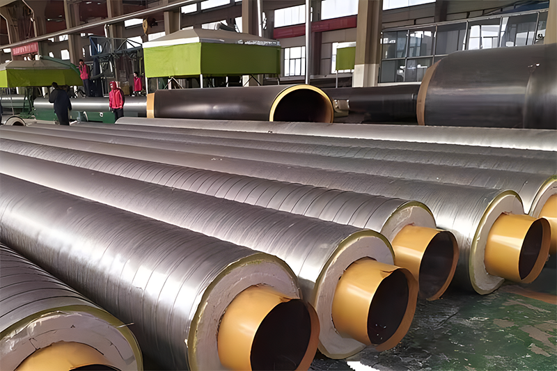 Galvanized iron sheet overhead polyurethane insulation pipe